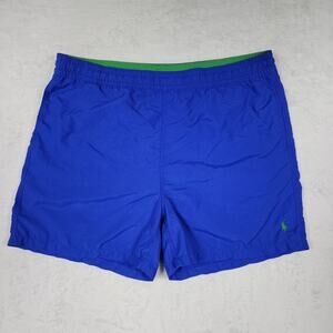 Polo Ralph Lauren Mens XL Swim Trunks Bathing Suit Embroidered Logo Blue